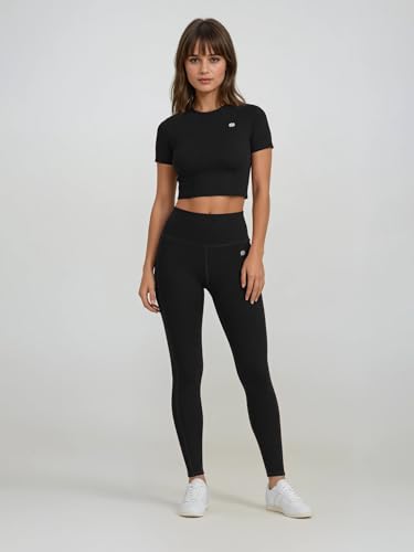 Image of Sfytt Women Gym Crop Top Athletic Yoga Short Sleeve Fitness Tight Tee Outdoor Workout Cropped Tank Tops
