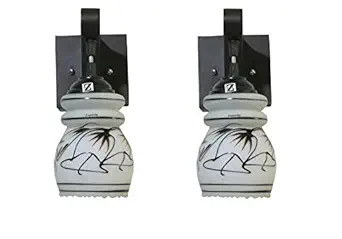 ONECYA ROYAL FANCY Round Wooden Wall Light/Wall Hanging Lamp for Bedroom, Pendant Light Indoor and Outdoor Electric (Pack of 2) Downcya079