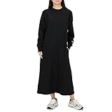 [チャンピオン] ワンピース 長袖 COTTON USA ワンポイントロゴ 刺繍 クルーネックスウェットワンピースドレス ウィメンズベーシック CWSW053Z-090-XL