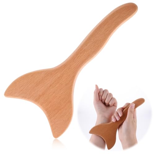 Gua Sha - Herramienta de masaje de terapia de madera para drenaje linfático, eliminación de celulitis y escultura corporal, masajeador anticelulítico con una sola mano para liberar tensión muscular