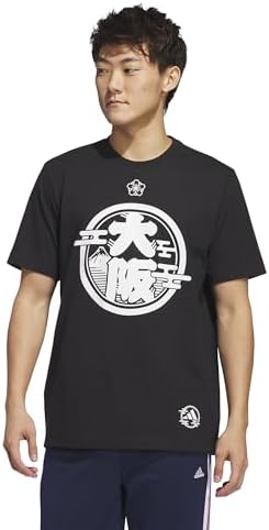 Adidas JUY53 Men's Short Sleeve T-Shirt, Happy, Osaka, Short