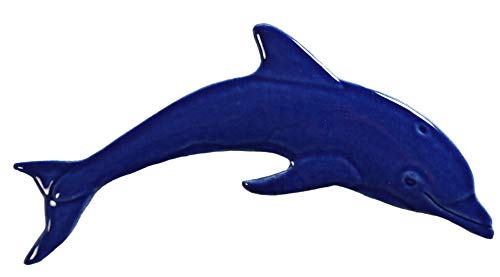 Mini Dolphin Ceramic Swimming Pool Mosaic (6", Dark Blue)