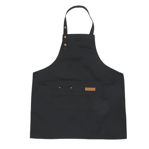 LALADEFIEE Delantal Resistente Manchas para Barberos y Cocina con Múltiples Bolsillos Útiles y Diseño Ajustable Unisex para Jardinería Bricolaje y Hostelería