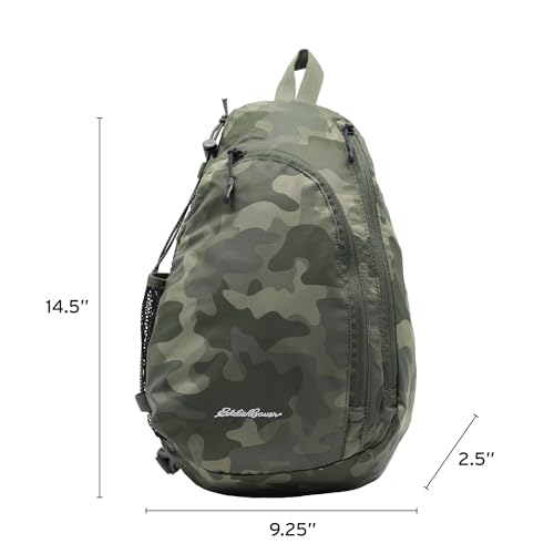Image of Eddie Bauer Ripstop 8L Shoulder Sling Pack with Padded Air-Mesh Adjustable Crossbody Strap for Right or Left Handed Fit - Camo