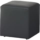 オフィスコム 法人様向け キューブスツール ロビーチェア PVCレザー アジャスター付き 幅400×奥行400×高さ410mm ブラック OC-CUBESTOOL-BK