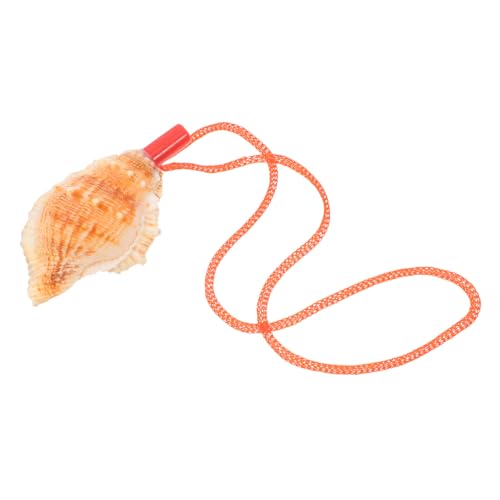 Abaodam コンチホイッスル角 ステッカー 時計バンド バスケット ミニマイク 法螺貝の装飾 コンチ型のホイッスルのおもちゃ 笛のおもちゃ 面白い口笛 プラスチック、巻き貝 Beige