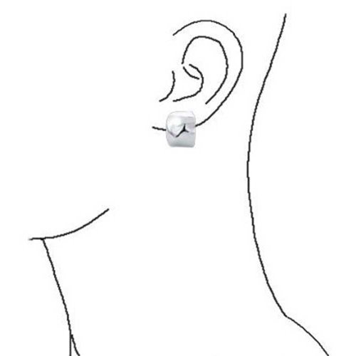 Boucles d'oreilles sans percer dôme moderne martelé, le cadeau idéal