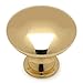 Cosmas 10 Pack 5305PB Polished Brass Traditional Round Solid Cabinet Hardware Knob - 1-1/4" Diameter -  5305PB-10 Pack