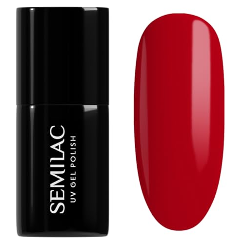 Semilac Esmalte de uñas UV A712 Old Red 7 ml – Rojo clásico...