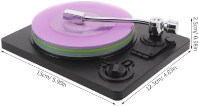 NUOBESTY 1 set vintage altlık: Vintage plak altlığı – Ev için küçük vinil plak dekorasyonları, müzik temalı yazı masası aksesuarları – bar ve - Görsel 2