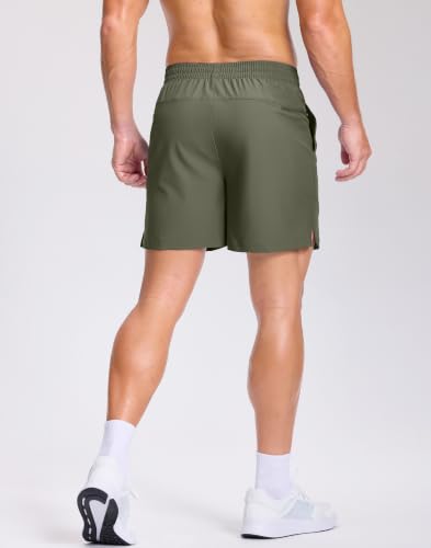 Image of GGJ Men's Lightweight Athletic Shorts with 2 Zipper Pockets 7 inch /9 inch /5 inch Gym Workout Running Quick Dry Tennis Shorts for Men
