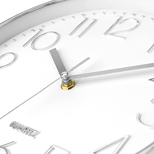 Lumuasky Silent Wall Clock Battery Operated Analog Small Cute Non-Ticking Decorative Clock For Bedroom Kitchen Living Room School Office Classroom Decor (10 Inch) #TOP3