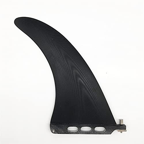 ZHU-CL Surf & SUP Fin 10Inch Fiberglass Surfboard Fin Paddle Board Fins Surfing Thruster Surfboard Tail Rudder Replacement for Longboard Surfboard & Paddleboard (Color : Black)