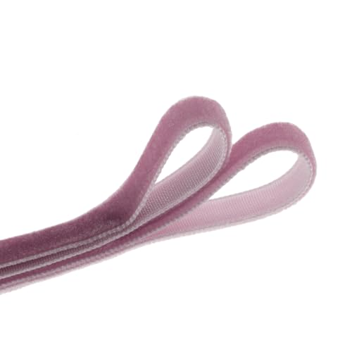 Image of QIANF Vintage Lavender Velvet Ribbon Lilac Christmas Ribbon for Gift Wrapping Crafts Christmas Tree Ornaments Garland Decorations, 5 /8 Inch X 25Yd