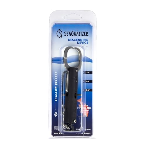 SeaQualizer Fish Descending Device – 3 Setting Release Device for Fishing – Non-Invasive and Reusable Fish Release Tool – NOAA Compliant - Made in USA (30, 50, 70 Feet Release) by SeaQualizer - Used condition - US$56.75