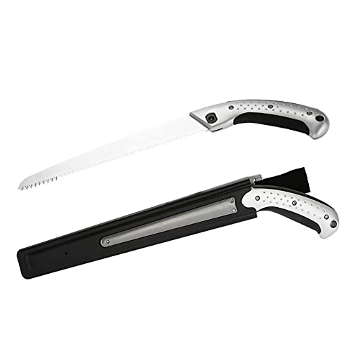 ANKROYU Sierra de mano profesional para jardinería con mango ergonómico de aluminio de acero SK5 para poda de árboles, paisajismo y trabajos en huerto, 270mm