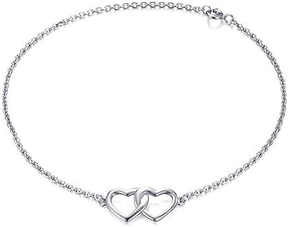 Philip Jones Sterling Silver Heart Link Bracelet