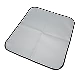 HEEPDD Estera para Fuego de Barbacoa, Esquina Fileteada, Resistencia a Altas Temperaturas, Manta para Fuego de Picnic Gery Fácil de Instalar para el Jardín (Tamaño: 6,2x23,5 cm.)