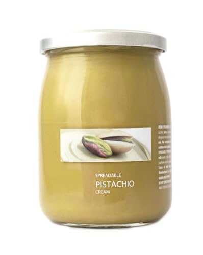 Pisti Sicilian Pistachio Cream Spread - 600g | Creamy & Spreadable, Versatile Paste Spread | Authentic Italian Pistachio Spread with 45% Pistachios – Gluten-Free, Palm Oil-Free