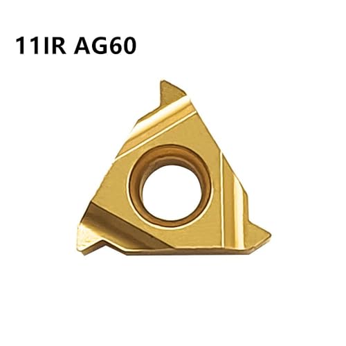 Hunricho Drehmaschine Gewindeeinsätze 11ER AG60 + 11IR AG60 Carbid-Einsätze für Außengewinde/Innengewinde Drehwerkzeughalter für Edelstahl und Eisen, 20pcs…