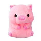 Juguete de Peluche 40 cm Rosa Sentado Cerdo Cabeza Grande Cerdito Muñeca de Peluche Niños Huggable Animal Juguete de Felpa Niños Dormir Compañero Apacible Peluche
