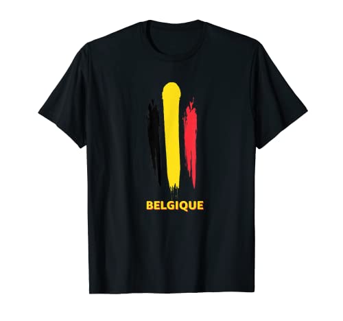 Flag Belgium T-Shirt, Black