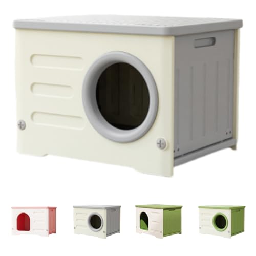 LightRise キャットハウス 人気商品 小型犬 犬用ハウス 密閉型 雨よけ 野良猫用 屋外ハウス 冬用 環境に優しく、無毒無臭、取り外し可能なデザイン、日よけ、雨よけ (グレー)