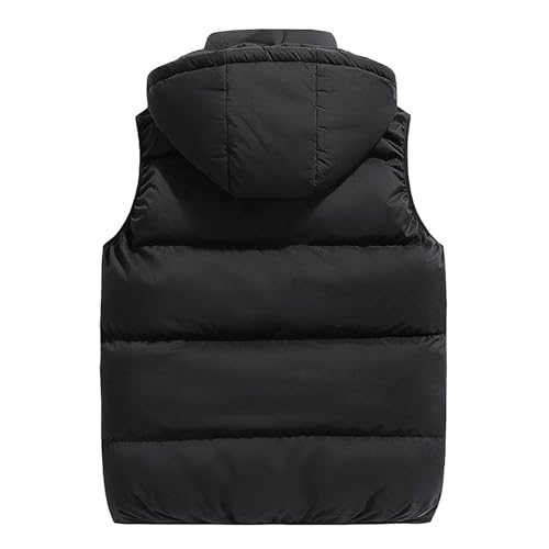 Chaleco para hombre abrigo contra el viento frío con capucha extraíble ajustable 5