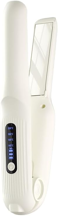 Cordless Hair Straightener, Portable Flat Iron for Travel, 2 in 1 Hair Styling Tools for straightening and Curling, Lightweight on-The-go, 4000 mAh Battery, Fast USB-C Charging&LED Power Display