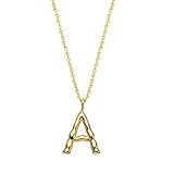  XENOX Letter Game Buchstabe A Damen-Halskette Goldfarben 40-45cm Silber Sterling 925 XS4000/A
