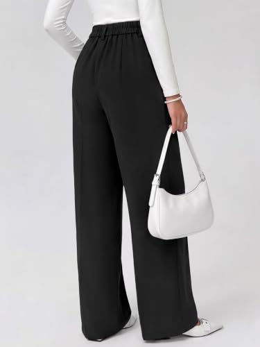 KIRUNDO 2026 Fall Wide Leg Pants for Women High Waisted Slack(Black,S) - image 4
