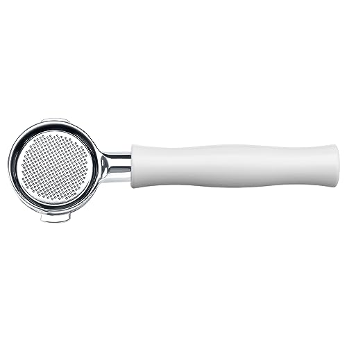 Image of Normcore 51mm Naked Bottomless Portafilter 2 Ears Fits Delonghi ECP3420 /EC155 /BCO430 /EC260 with Non-Stick Coating White Anodized Aluminum Handle - Portafilter Basket Included