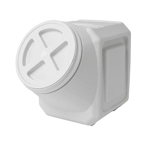 Image of Vittles Vault Traditional Pet Food Storage Container For Dog Kibbles /Bird Seed /Oatmeal /Rice /Flour /Cereal, BPA Free Plastic, Sealed Airtight For Cat Food, Up To 60 lb, Made in USA, With Scoop, Gray