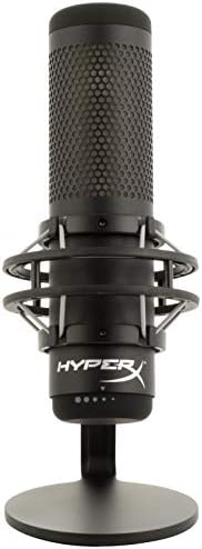 HyperX Quadcast S Mikrofon Pojemnościowy USB RGB do Komputerów PC, PS4 i Mac, Ochrona przed Wibracjami i Uderzeniami, Ochrona przed Pop, Granie, Streaming, Podcasty