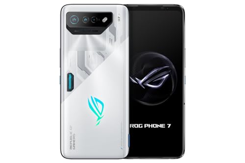 ROG Phone 7, EU Official, White, 256GB Storage and 12GB RAM, 6.78 Inches, Snapdragon 8 Gen 2.