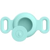YGTBSR Airtag ケース Airtag ホルダー ペット 犬 猫用 防水 傷つきにくい 軽量 紛失防止シリコン エアタグホルダーケースと互換性あり ペット 猫 犬 リードバッグ バックパック 財布 鍵 荷物 (S, ティール)
