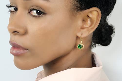 Boucles d'oreilles émeraude en argent 925 fait main d'exception - 2