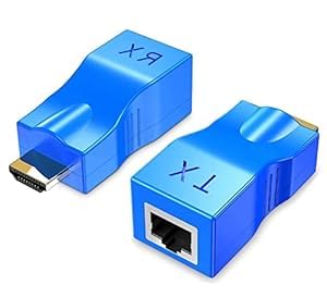 SHRI NARSINGH HDMI Extender,HDMI to RJ45 Network Cable Extender Converter Repeater Over cat 5e / 6 1080p up to 30m Extender for HDTV PS4 STB 4K 2K