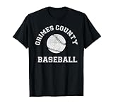 Grimes County Baseball Distressed Retro Classic T-Shirt