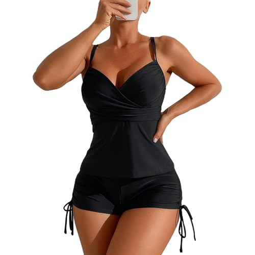 TcIFE Tankini Sets für Damen Bauchweg Badeanzug Push Up High Waist,...