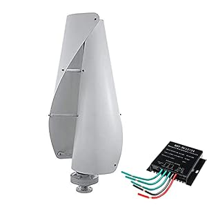 HUIZHITENGDA Wind Power Generator, 5000W 24V 48V 220V Vertical Wind Turbine with MPPT Controller Portable Solar Wind Turbine Suitable for Courtyard/Street Lighting,48V