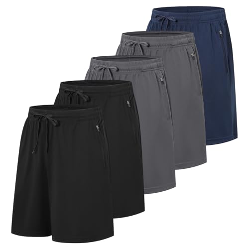 Short de sport homme Cimic séchage rapide lot de 5 avec poches zippées