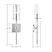 Chrome Wall Sconce Light Fixture, Indoor Glass Bathroom Sconce Wall Lighting