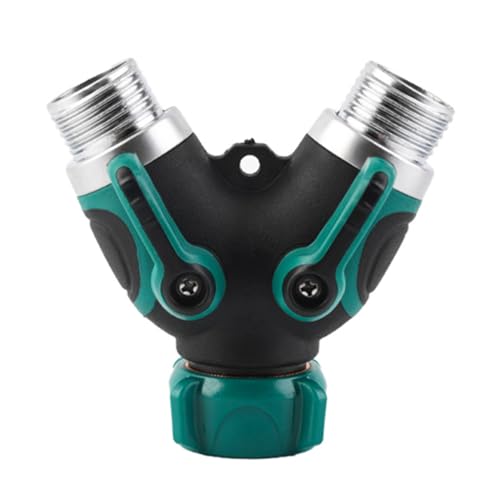 ZONADAH 2 Way Garden Hose Splitter Hose Y Splitter 3/4 inch Threaded Heavy Duty Garden Diverter Y Metal Hose Connector Faucet Adapter for Garden Farm Watering - Image 2