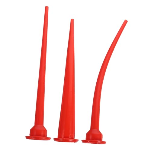 TEHAUX 3pcs Caulking Nozzle for Caulk Sealer Grout Filler Extendable Nozzle Tip Soft Rubber for