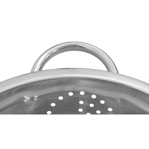 Image of Winco Stainless Steel Colander with Base, 3-Quart
