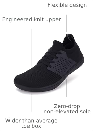 Image of WHITIN Women's Wide Minimalist Barefoot Shoes W85 | Zero Drop for Stance and Gait Alignment, Thin Sole Enhances Ankle Stability, Ideal for Casual Wear, Gym Training, and Walking