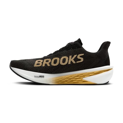 Brooks Men’s Hyperion 2 Neutral Running Shoe - Black/Gold/Pink - 9.5 Medium