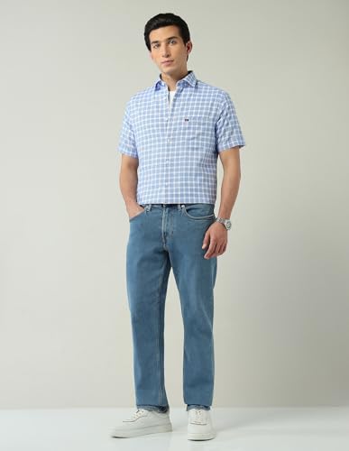 Image of AD by Arvind Modern Slim Fit Tartan Checked Shirt