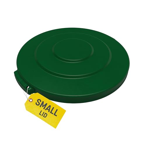 Image of SPARTA Bronco Waste Container Trash Can Lid, Round Trash Bin for Disposal, 10 Gallons, Green